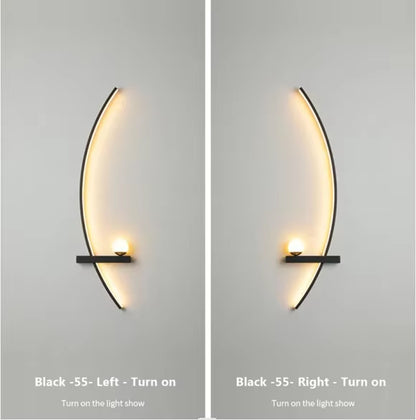 Modern LED Wall Lamp Minimalist Black Gold Decorative Wall Sconce for Bedroom Bedside Study Home Indoor Lighting Lusters Lights